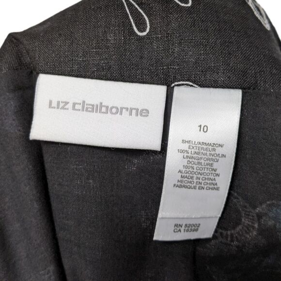 LIZ CLAIBORNE 100% Linen Fashionista Midi Skirt 10 - Picture 4 of 7